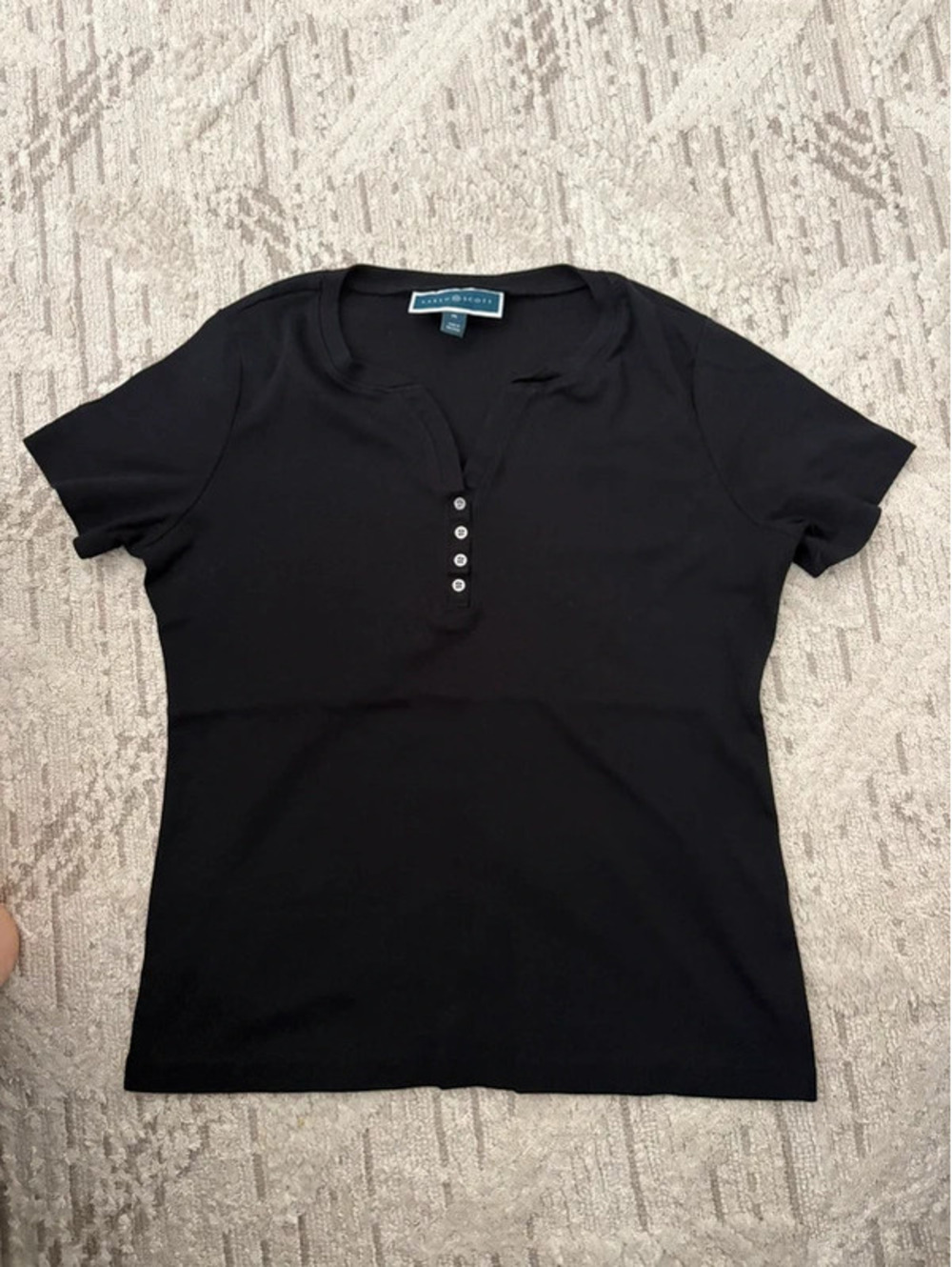 Black Henley Top